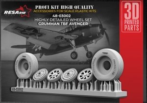 RESArm 48-03002 AVENGER - Wheels under load (3D resin printing) 1/48