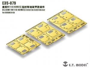 E.T. Model E35-079 US ARMY M1114 HUMVEE Interim Add Amour (For BRONCO Kit) (1:35)