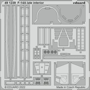 Eduard 491239 F-14A late interior TAMIYA 1/48
