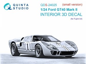 Quinta Studio QDS-24025 Ford GT40 Mark II 3D-Printed & coloured Interior on decal paper (Fujimi) (Small version) 1/24
