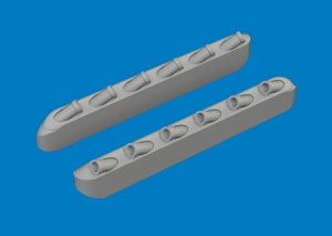 Eduard 672444 P-51D exhaust stacks w/ fairing PRINT for ARMA HOBBY 1/72