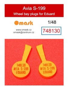 Omask 748130 Avia S-199 Wheel Bay Plugs - EVA foam plugs for wheel bays (for Eduard) 1/48 