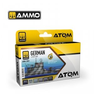 AMMO of Mig Jimenez 20801 ATOM German U-BOOT WWII Colors Set 6x20ml