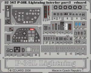 Eduard 32567 P-38L interior TRUMPETER 02227 1/32