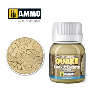 AMMO of Mig Jimenez 2184 QUAKE CRACKLE CREATOR TEXTURES Scorched Sand 40ml