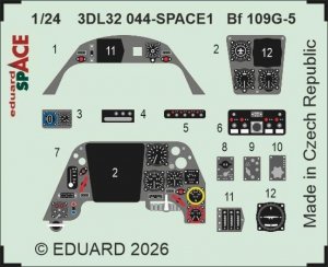 Eduard 3DL32044 Bf 109G-5 SPACE for AIRFIX 1/24