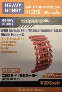Heavy Hobby PT35021 WWII German Pz.III/IV 40cm Normal Tracks Middle Pattern C 1/35