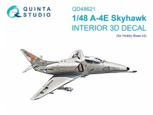 Quinta Studio QD48621 A-4E Skyhawk 3D-Printed & coloured Interior on decal paper ( Hobby Boss ) 1/48