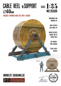 RT-Diorama 35508 Cable Reel w. Support Ø60mm 1/35