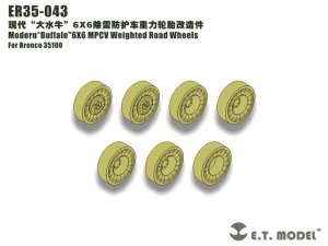 E.T. Model ER35-043 Modern“Buffale6X6 MPCV(2004-2006 Production)Weighted Road Wheels For Bronco 35100 1/35