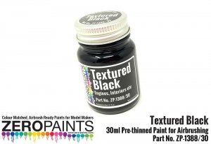 Zero Paints 1388-30 Black Textured - Engines, Interiors etc 30ML