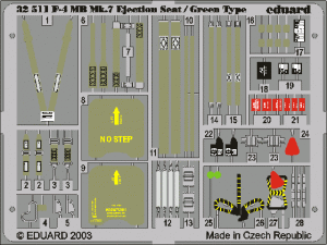 Eduard 32511 F-4 ejection seat green 1/32 TAMIYA