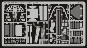 Eduard 32124 F4U-4 interior 1/32 TRUMPETER