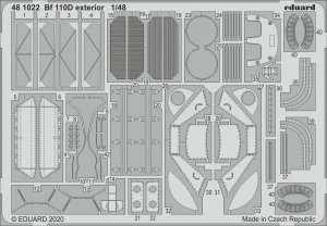 Eduard 481022 Bf 110D exterior for DRAGON 1/48