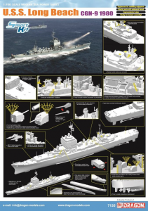 Dragon 7135 U.S.S. Long Beach CGN-9 1980 1/700