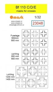 Omask 23048 Messerschmitt Bf-110 C / D / E - Masks for Crosses 1/32