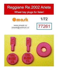 Omask 77261 Reggiane Re.2002 Ariete wheel bay plugs (for Italeri) EVA foam masks 1/72