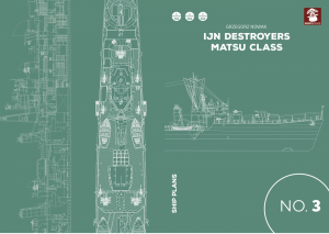MMP Books 58389 Ship Plans No. 03 IJN Destroyers Matsu Class EN
