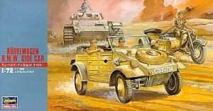 Hasegawa MT12 German Kubelwagen BMW Motorcycle Sidecar (1:72)