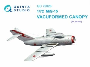 Quinta Studio QC72026 MiG-15 vacuformed clear canopy (for Eduard kit) 1/72