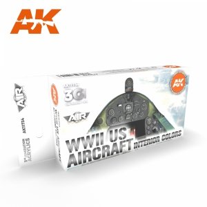 AK Interactive AK11734 WWII US AIRCRAFT INTERIOR COLORS 6x17 ml
