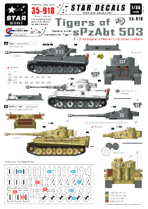 Star Decals 35-918 Tigers of sPzAbt 503 1 1/35