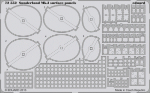 Eduard 72552 Sunderland Mk. I surface panels 1/72 ITALERI