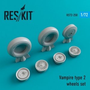 RESKIT RS72-0250 Vampire type 2 wheels set 1/72