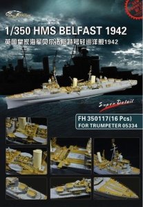 Flyhawk FH350117 HMS Belfast 1942 Super Detail Set for Trumpeter 05334 kits 1/350