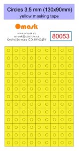 Omask 80053 Circles 3,5 mm (130x90mm) yellow masking tape