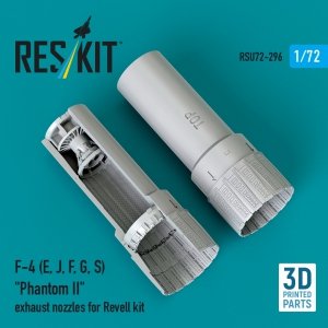 RESKIT RSU72-0296 F-4 (E, J, F, G, S) Phantom II exhaust nozzles for Revell kit (3D Printed) 1/72
