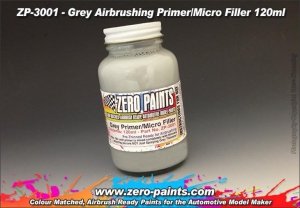 Zero Paints ZP-3001 Grey Filler Primer 120ml for Airbrushing
