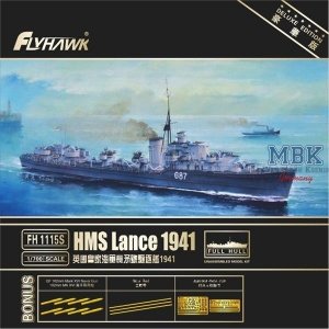 FlyHawk Model FH1115S HMS Lance 1941 Deluxe Edition 1/700