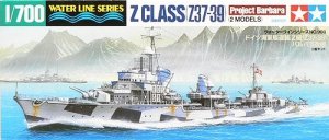 Tamiya 31908 German Destroyer Z CLASS (Z37-39) 1/700