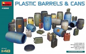 MiniArt 49010 PLASTIC BARRELS & CANS 1/48