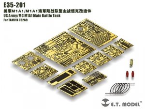 E.T. Model E35-201 US Army/MC M1A1 Main Battle Tank (For TAMIYA kit) (1:35)