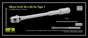 Rye Field Model 2098 88mm KwK 36 L/56 for Tiger I (RFM/Takom/Tamiya) 1/35