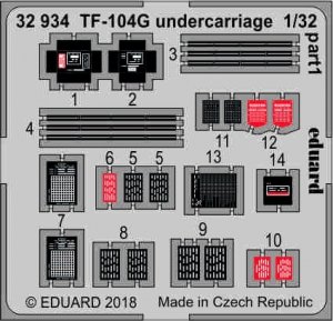 Eduard 32934 TF-104G undercarriage ITALERI 1/32