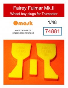 Omask 74881 Fairey Fulmar Mk.II wheel bay plugs (for Trumpeter 05823) 1/48