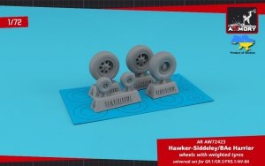 Armory Models AW72423 H.S. Harrier GR.1/GR.3/FRS.1/AV-8A wheels w/ weighted tyres 1/72