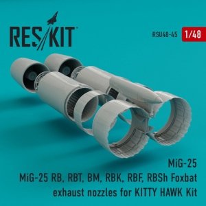 RESKIT RSU48-0045 MiG-25 RB, RBT, BM, RBK, RBF, RBSh Foxbat exhaust nozzles for Kitty Hawk kit 1/48
