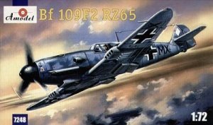 A-Model 07248 Messerschmitt Bf-109F2 RZ65 German WW2 Fighter 1:72