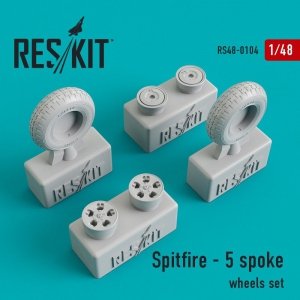 RESKIT RS48-0104 Spitfire - 5 spoke wheels set 1/48