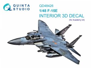 Quinta Studio QD48426 F-15E 3D-Printed coloured Interior on decal paper (Academy) 1/48