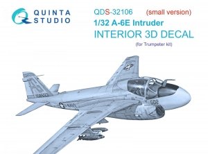 Quinta Studio QDS32106 A-6E Intruder 3D-Printed & coloured Interior on decal paper (Trumpeter) (Small version) 1/32