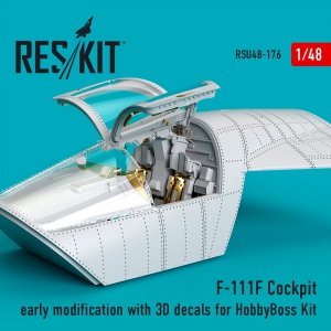 RESKIT RSU48-0176 F-111F COCKPIT EARLY MODIFICATION WITH 3D DECALS FOR HOBBYBOSS KIT 1/48