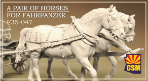 Copper State Models F35-047 A pair of horses for Fahrpanzer 1/35