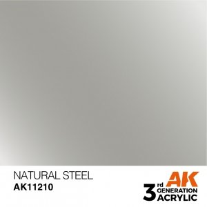 AK Interactive AK11210 NATURAL STEEL – METALLIC 17ml