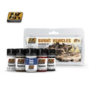 AK Interactive AK4120 BURNT VEHICLES 5x35ml