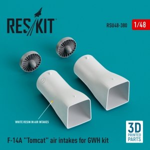 RESKIT RSU48-0380 F-14A Tomcat air intakes for GWH kit (3D Printed) 1/48
